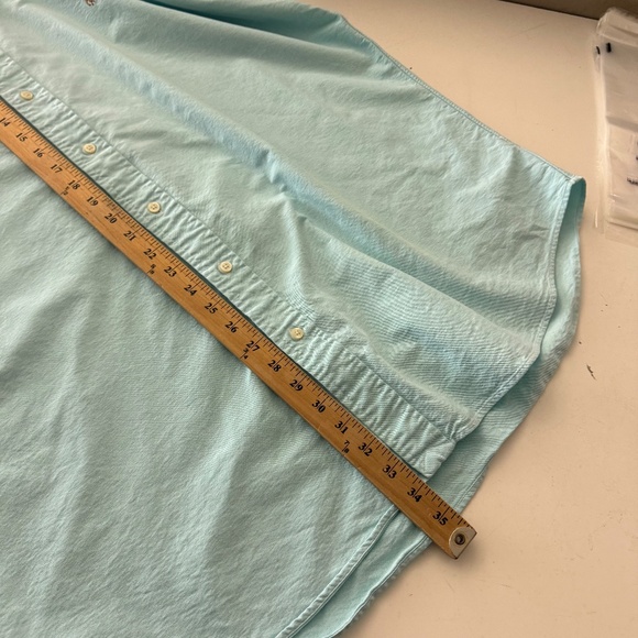 Polo Ralph Lauren Mint Blue Short Sleeve Button Down Shirt Mens 2XLT TALL - Picture 7 of 7